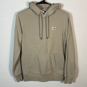 The North Face Hoodie Womens Small Sweatshirt Tan Cotton Polyester Pullover‎